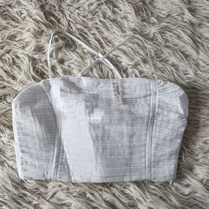 Madewell Poplin Crop Tube Top